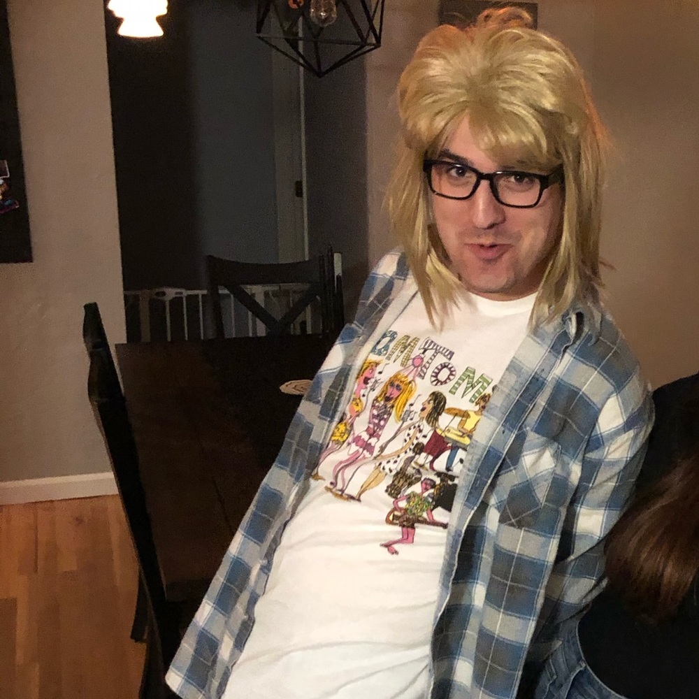 90s Garth Wayne’s World Wig halloween costume kit